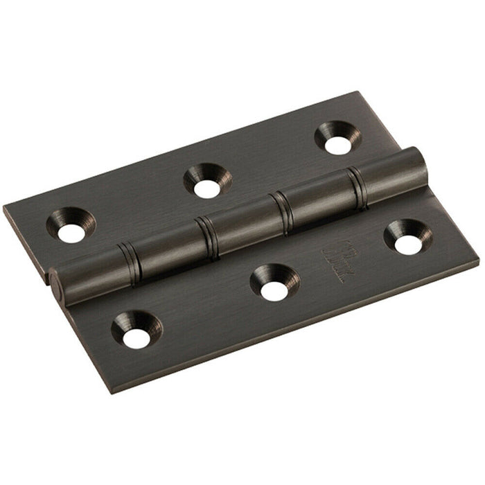 Door Handle & Bathroom Lock Pack Matt Bronze Knurled Bar Thumb Turn Backplate Loops