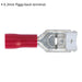 100 PACK 6.3mm Piggy-Back Terminal - Suitable for 22 to 18 AWG Cable - Red Loops