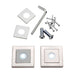 Square Rose Pack 52 x 8mm Bright Stainless Steel Satin Stainless Steel Loops