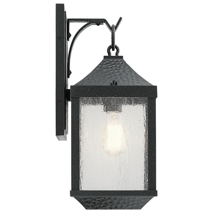 Outdoor IP44 1 Bulb Wall Light Lantern Distressed Black LED E27 60W d01816 Loops