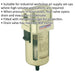 Workshop Air Supply Filter - Auto Drain Valve - 140cfm Max Airflow - 1/2" BSP Loops