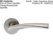 PAIR Twisted Angular Design Handle on Round Rose Concealed Fix Satin Steel Loops