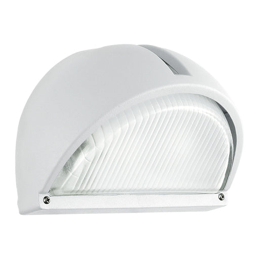 IP44 Outdoor Wall Light White Aluminium 1 x 40W E27 Bulb Porch Lamp Loops