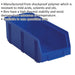 28 PACK Blue 105 x 240 x 85mm Plastic Storage Bin - Warehouse Parts Picking Tray Loops