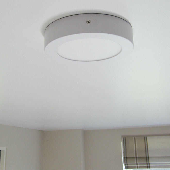 4x 170mm 12W LED Round Bulkhead Ceiling Light Warm White 820lm Corridor Lamp Loops