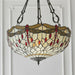 Tiffany Glass Hanging Ceiling Pendant Light Bronze & Dragonfly Lamp Shade i00102 Loops