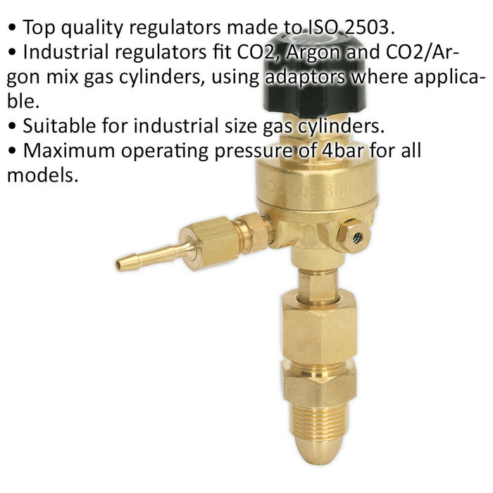 Industrial MIG Gas Regulator - 4bar Max. Pressure - MIG Welding Conversion Loops