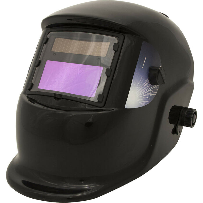 Auto Darkening Welding Helmet - MIG TIG & Arc Welding - Adjustable Shade 9 to 13 Loops