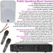 Wireless Microphone Public Address System 4x White 200W Wall Speakers 800W Amp