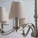 Hanging Ceiling Pendant Light SATIN NICKEL 8x Shade Lamp Bulb Feature Fitting Loops
