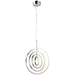 LED Ceiling Pendant Light 30W Warm White Chrome Hoop Ring Feature Strip Lamp Loops