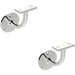 2x Handrail Bannister Bracket Wall Support 62mm Projection Polished Steel Loops