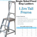 0.7m Heavy Duty Single Sided Fixed Step LaddersHandrail Platform Safety Barrier Loops
