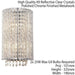 Modern Indoor Curved Wall Light Chrome Bar Cage & K9 Crystal Shade Bedside Lamp Loops