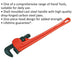610mm Cast Steel Pipe Wrench - European Pattern - 13-75mm Carbon Steel Jaws Loops
