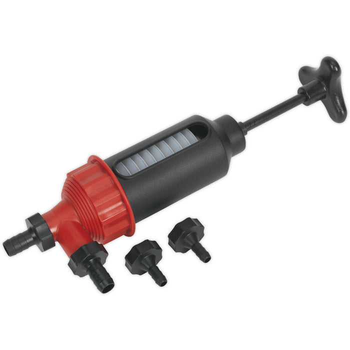 Transfer Syphon Pump - Suitable for Oil Petrol & Diesel - Intake & Discharge Set Loops