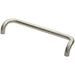 Cranked Pull Handle 480 x 30mm 450m Fixing Centres Satin Stainless Steel Loops