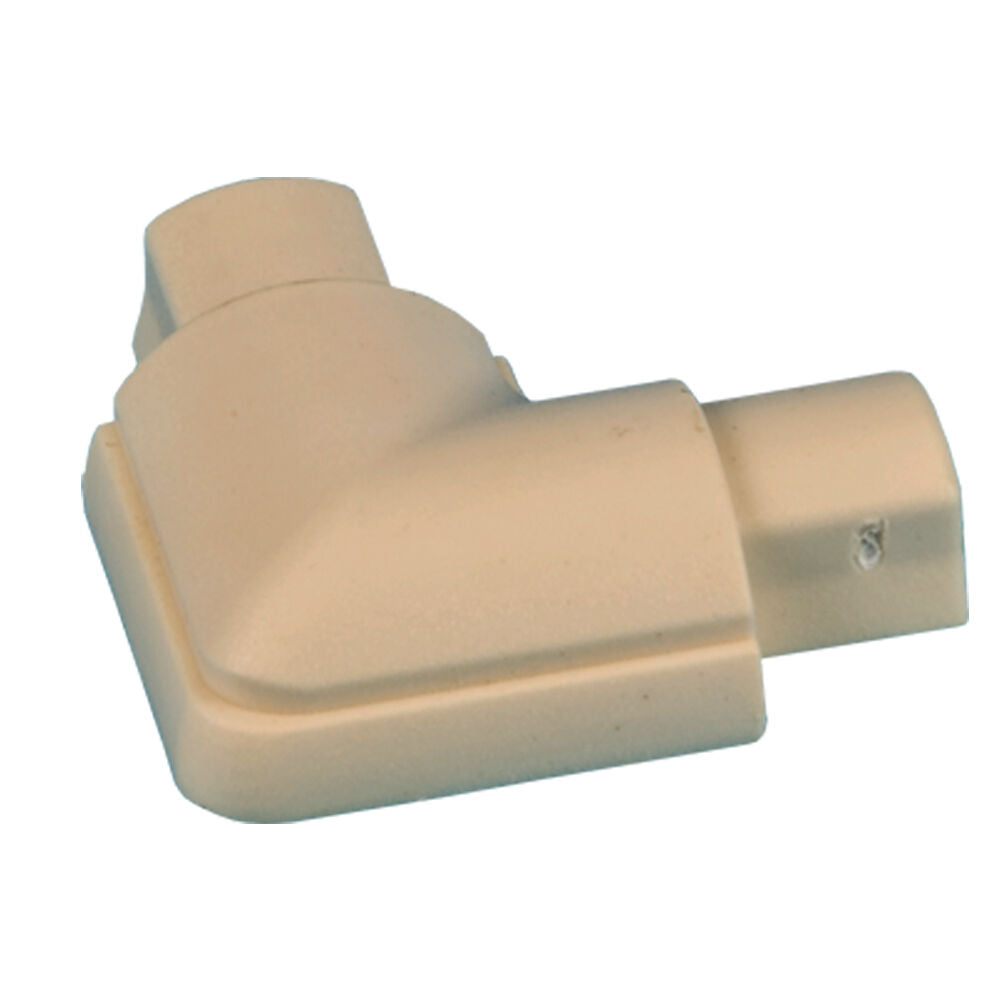 16mm x 8mm Magnolia Smooth Fit Right Angled Trunking Adapter Flush 90 ...