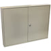 Wall Mounted Locking Key Cabinet Safe - 200 Key Capacity - 725 x 550 x 80mm Loops