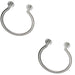 2x Round Bar Open Towel Ring Concealed Fix 90.5mm Proj Stainless Steel Loops