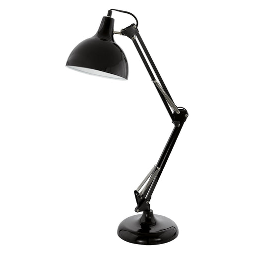 Table Desk Lamp Black Flexible In Line Switch In Ine Switch Bulb E27 1x40W Loops