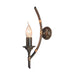 Wall Light Tied Bamboo Canes Style Round Mounting Bronze Patina LED E14 60W Loops