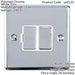 13A DP Switched Fuse Spur CHROME & White Mains Isolation Wall Plate Loops