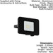 2 PACK IP65 Outdoor Wall Flood Light Black Adjustable 10W LED Porch Lamp Loops