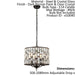 Ceiling Pendant Light Dark Bronze Paint & Clear Crystal 5 x 40W E14 Loops