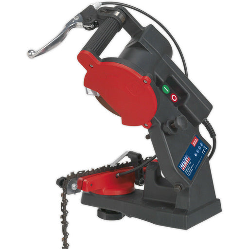 85W Chainsaw Blade Sharpener - 4800 RPM - Chain Guide & Angle Adjustment Loops