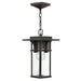 IP23 1 Bulb Chain Lantern Oil Rubbed Bronze & Glass LED E27 100W Loops