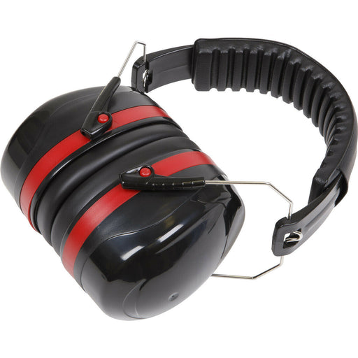 Premium Folding Ear Defenders - Adjustable Ear Cups - Worksite Protection Loops