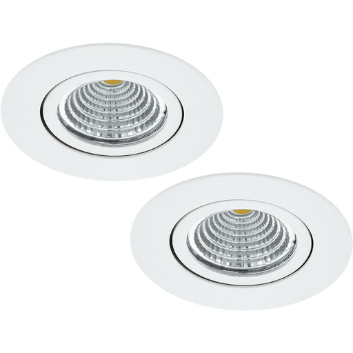 2 PACK Wall / Ceiling Flush Downlight White Recess Spotlight 6W LED Loops