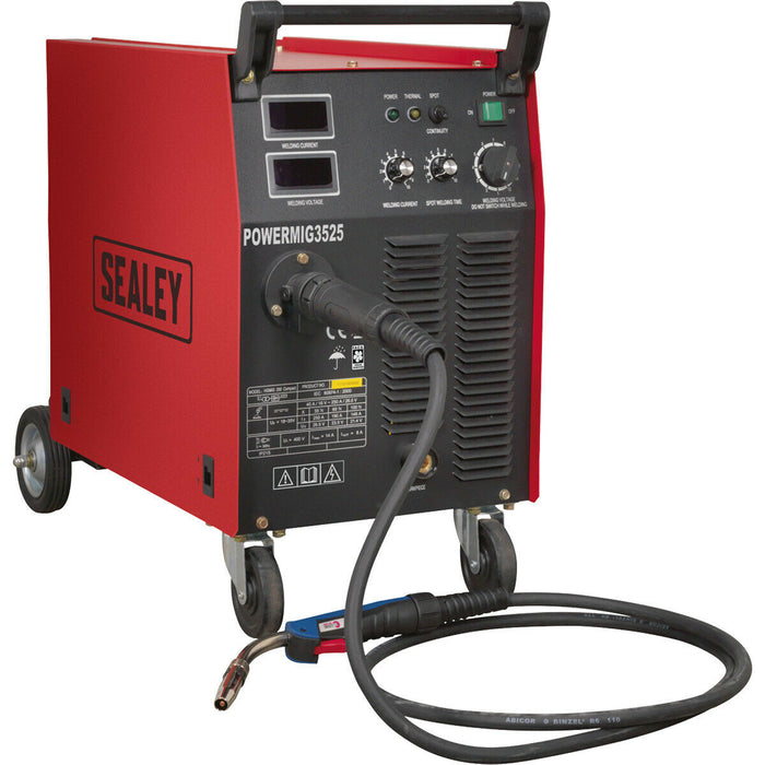 250A MIG Welder with Non-Live Euro Torch - Turbo Fan - 415V 3 Phase Supply Loops