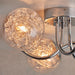 Semi Flush Ceiling Light Chrome Wire Shade 3x Lamp Adjustable Hanging Pendant Loops