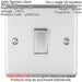2 PACK 1 Gang Single INTERMEDIATE Light Switch SATIN STEEL & White 10A Rocker Loops