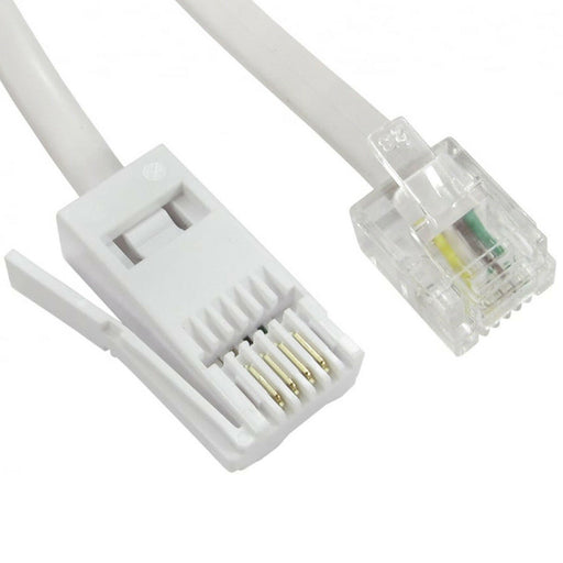 2m BT Male to RJ11 Plug Cable Telephone to Modem / Router Lead Cable TV & SKY Loops