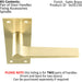 2x PAIR Flat Straight Handle on Slim Bathroom Backplate 150 x 50mm Satin Brass Loops