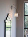 IP44 Wall Light Rope Effect Cable Ribbed Glass Shade Brushed Brass LED G9 3.5W Loops