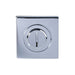 Bathroom Thumbturn Lock and Release Handle Square Rose Polished Chrome Loops