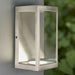 IP44 Outdoor LED Wall Light Brushed Stainless Steel & Glass Lamp Modern Lantern Loops