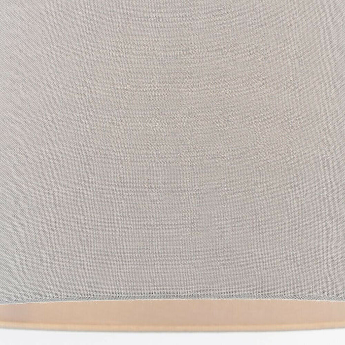 12" Tapered Round Drum Lamp Shade Charcoal Grey 100% Linen Modern Simple Cover Loops