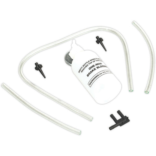 Brake Bleeder Set with 100ml Composite Collection Bottle - Magnetic Locating Pad Loops