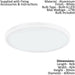 2 PACK Wall / Ceiling Light White 600mm Round Surface Mounted 27W LED 3000K Loops