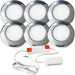 6x 2.6W LED Kitchen Cabinet Surface Spot Lights & Driver Chrome Natural White Loops