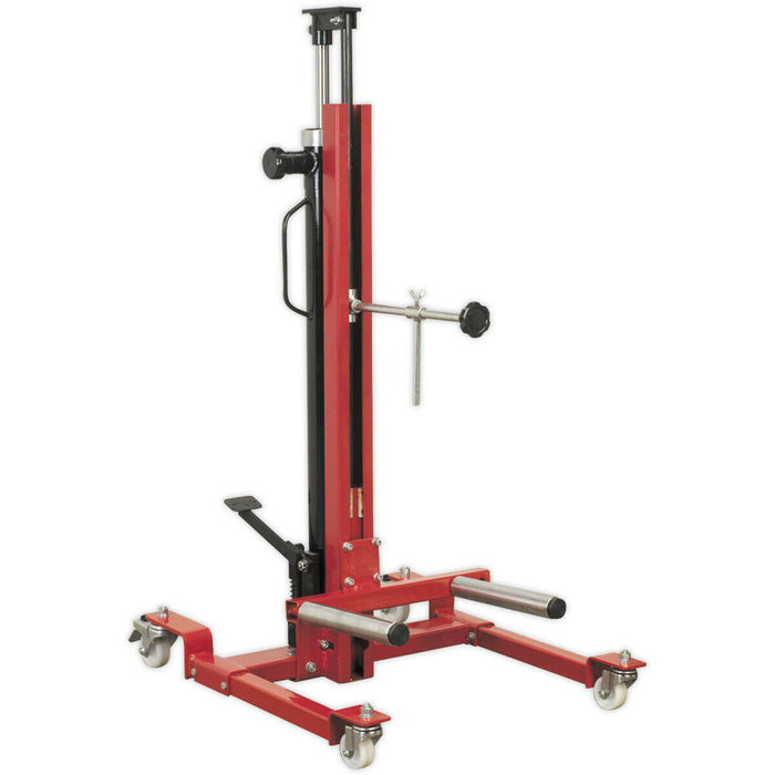 80kg Wheel Removal & Lifter Trolley - Quick Lift Function - Adjustable Width Loops