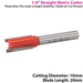 ¼" SHANK 10mm x 20mm Tungsten Carbide Straight Router Bit Worktop Wood Cutter Loops