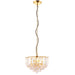 3 Light Chandelier Pendant BRASS & ACRYLIC Shade Hanging Ceiling Lamp Holder Loops