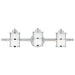 IP44 3 Bulb Wall Light Opal Etched Glass Dimmable Polished Chrome LED G9 3.5W Loops