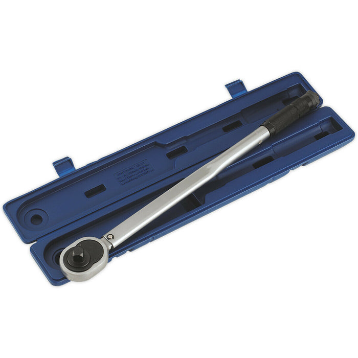 Calibrated Micrometer Torque Wrench - 3/4" Sq Drive - Flip Reverse Ratchet Loops